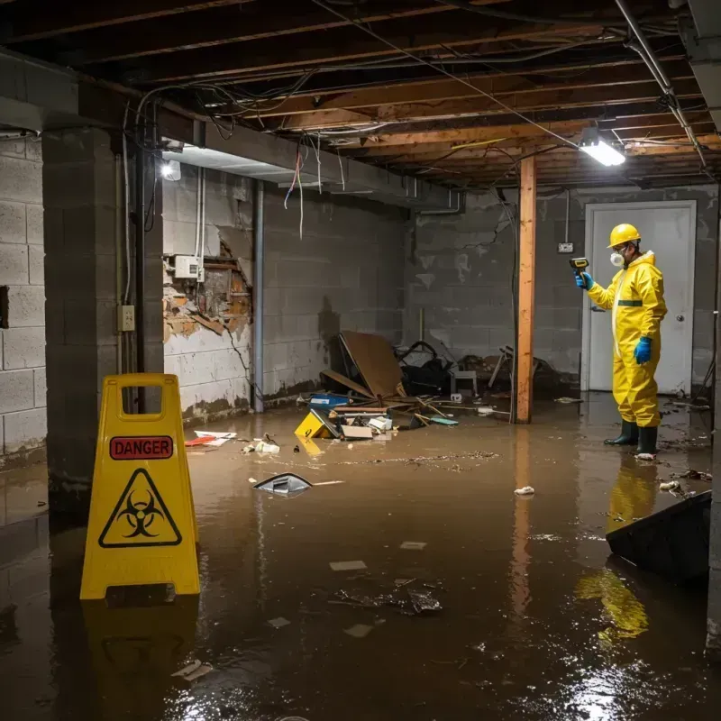 Flooded Basement Electrical Hazard in Brigantine, NJ Property